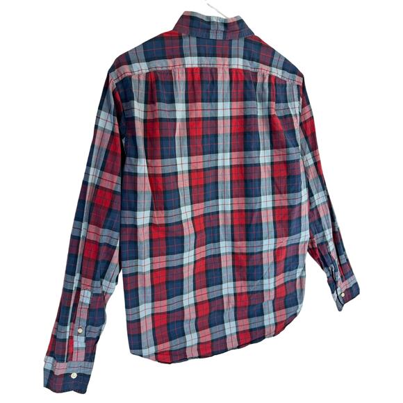 J Crew Quality Woven Shirt Mens Slim Fit Plaid Long Sleeve Button Down size M - Picture 4 of 5